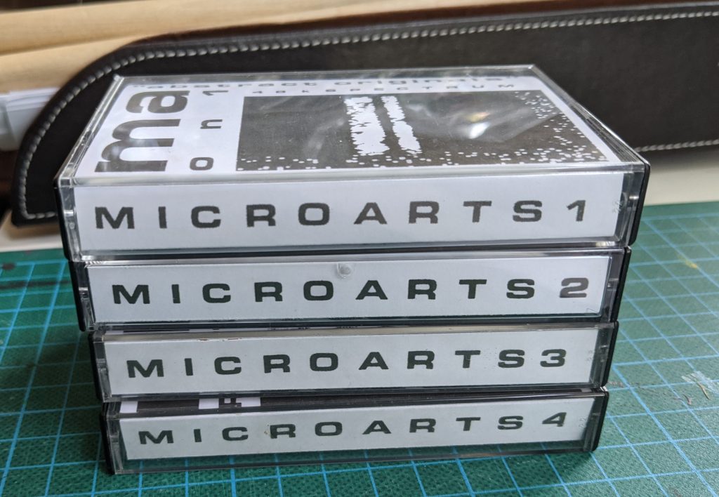 Micro Arts data cassettes ready for show Micro Arts Group Generative Digital