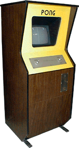 1980s computer art Pong computer arcade game