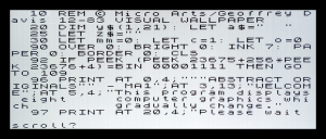Micro Arts MA1 BASIC code start
